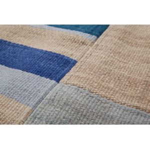KAYOOM Radical 315 - Handgewebter Jacquard Kilim - Blau 200x290cm KAYOOM Radical 315 - Handgewebter Jacquard Kilim - Blau 200x290cm