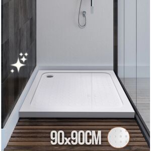 AQUAMARIN Fehér Akril Négyzetes Zuhanytálca - Minimalista, Alacsony Profil, Támogatja a 200kg AQUAMARIN Fehér Akril Négyzetes Zuhanytálca - Minimalista, Alacsony Profil, Támogatja a 200kg