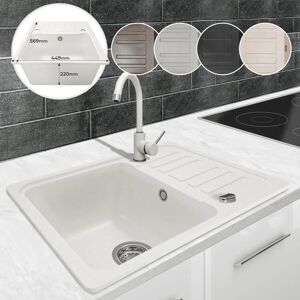 Aquamrin Gránit Konyhai Mosogató - Fordítható 56,9x44,9cm - Fehér - Tartós Aquamrin Gránit Konyhai Mosogató - Fordítható 56,9x44,9cm - Fehér - Tartós