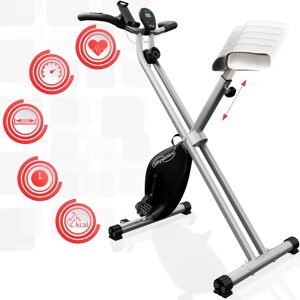 Physionics - Składany rower treningowy - Wyświetlacz LCD, 8 poziomów oporu Physionics - Składany rower treningowy - Wyświetlacz LCD, 8 poziomów oporu