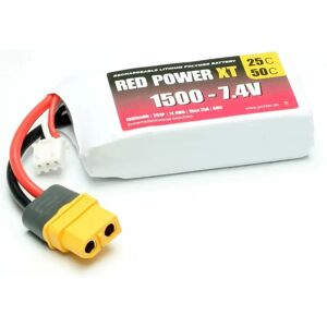 Red Power RC Battery - 7.4V 1500mAh Lithium Polymer Red Power RC Battery - 7.4V 1500mAh Lithium Polymer