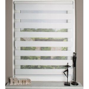 HOME WOHNIDEEN Zebra Doppelrollo - 150x40 cm, weiß, Kettenzug HOME WOHNIDEEN Zebra Doppelrollo - 150x40 cm, weiß, Kettenzug