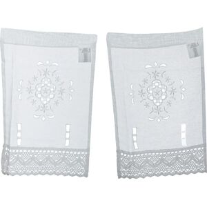 HOME WOHNIDEEN Alegra 45cm White Semi-transparent Curtain HOME WOHNIDEEN Alegra 45cm White Semi-transparent Curtain