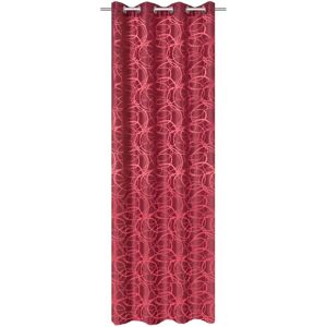 HOME WOHNIDEEN Lenny Cortina Jacquard Roja - Cortina HOME WOHNIDEEN Lenny Cortina Jacquard Roja - Cortina