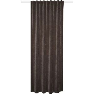 HOME BASICS WOLLY 160cm Grau Vorhang - Für Räume Chenille HOME BASICS WOLLY 160cm Grau Vorhang - Für Räume Chenille