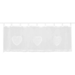 HOME WOHNIDEEN CORAZON Cortina Blanca - Opaca, 45x90 cm, Aros HOME WOHNIDEEN CORAZON Cortina Blanca - Opaca, 45x90 cm, Aros