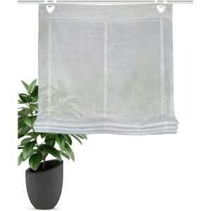 HOME WOHNIDEEN CASPER Linen-texture Grey Raffrollo - Raffrollo HOME WOHNIDEEN CASPER Linen-texture Grey Raffrollo - Raffrollo