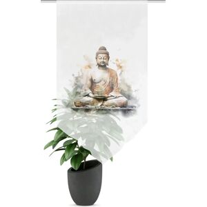 HEINE HOME Beigegardine - 60cm x 100cm - Transparenter Voile HEINE HOME Beigegardine - 60cm x 100cm - Transparenter Voile
