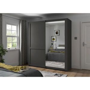 WIEMANN Göteborg Schwebetürenschrank - 2 Türen, Glasspiegel, Metallstangen WIEMANN Göteborg Schwebetürenschrank - 2 Türen, Glasspiegel, Metallstangen