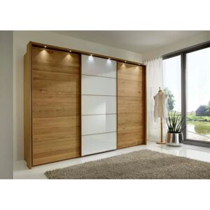 WIEMANN Kufstein Schrank - 3-türig, 300x240cm, Weiß/Eiche, Glas WIEMANN Kufstein Schrank - 3-türig, 300x240cm, Weiß/Eiche, Glas