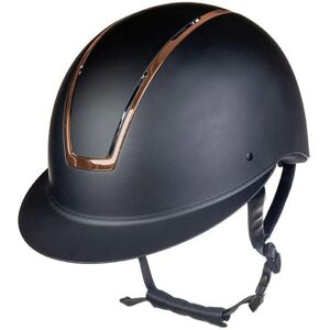 HKM Lady Shield Wide Peak Riding Hat - Black Rose Gold M HKM Lady Shield Wide Peak Riding Hat - Black Rose Gold M
