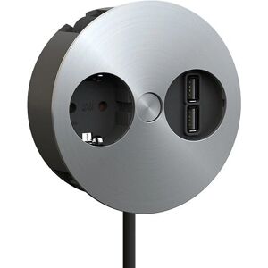 Bachmann Twist 1 Power Outlet with USB - Stainless Steel Bachmann Twist 1 Power Outlet with USB - Stainless Steel