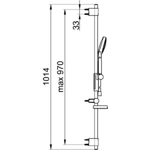 Set duș cu bară de perete Hansaactivejet 970mm - 1 mod de jet Set duș cu bară de perete Hansaactivejet 970mm - 1 mod de jet