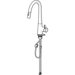 Hansa HANSAdesigno Style Comfort Robinet de bucătărie - 231mm cu duză rotativă Hansa HANSAdesigno Style Comfort Robinet de bucătărie - 231mm cu duză rotativă