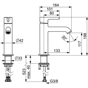 Hansa Vantis Style Wasserhahn - Einhebel, 6 L/min, Chrom, Modell 54372207 Hansa Vantis Style Wasserhahn - Einhebel, 6 L/min, Chrom, Modell 54372207