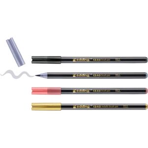 Edding 1340 Metallic Pinselstift-Set - Filzstift für Handlettering Edding 1340 Metallic Pinselstift-Set - Filzstift für Handlettering