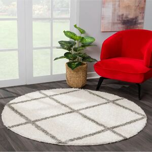 SANAT Madrid Hochflor-Teppich - 150cm, beige, rund, Langflor - Wohnzimmer & Esszimmer SANAT Madrid Hochflor-Teppich - 150cm, beige, rund, Langflor - Wohnzimmer & Esszimmer