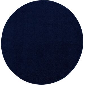 SANAT Uni Rundteppich - 200cm Ø, Navy, Strapazierfähig, Maschinell Gewebt - Teppich SANAT Uni Rundteppich - 200cm Ø, Navy, Strapazierfähig, Maschinell Gewebt - Teppich