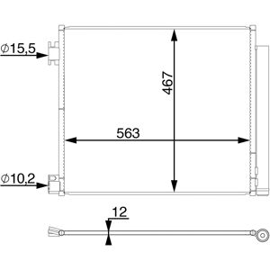 MAHLE AC 78 000S - Kondensaattori MAHLE AC 78 000S - Kondensaattori