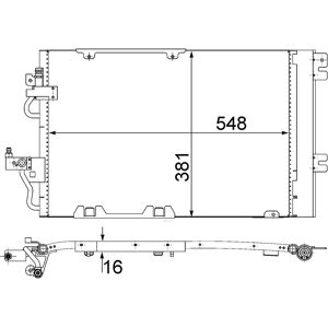 Mahle AC 378 000S Condensador - Radiador de aire acondicionado Mahle AC 378 000S Condensador - Radiador de aire acondicionado