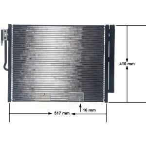 MAHLE Original AC 596 000S - Kosteuttimella, Sivuttaiset Jäähdytysputket - Ilmastointiyksikkö MAHLE Original AC 596 000S - Kosteuttimella, Sivuttaiset Jäähdytysputket - Ilmastointiyksikkö