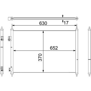 MAHLE Original AC 755 000S Condenser - Air Conditioning MAHLE Original AC 755 000S Condenser - Air Conditioning