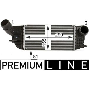 Mahle Behr Intercooler - Aluminium, 299x155x81mm, Premium Line Mahle Behr Intercooler - Aluminium, 299x155x81mm, Premium Line