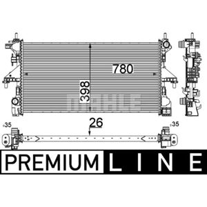 MAHLE CR 808 000P Radiator - Engine Cooling MAHLE CR 808 000P Radiator - Engine Cooling