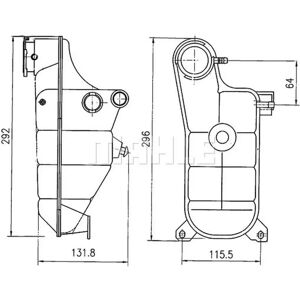Mercedes-Benz MAHLE Expansion Tank CRT 119 000S - Expansion Tank Mercedes-Benz MAHLE Expansion Tank CRT 119 000S - Expansion Tank