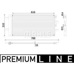 Mahle Air Conditioning Condenser - Compatible with BMW 1, 2, X1, X2, Mini Cooper F60 Mahle Air Conditioning Condenser - Compatible with BMW 1, 2, X1, X2, Mini Cooper F60