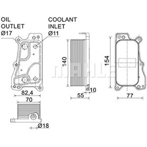 Mahle A2721880001 Öljynjäähdytin - Öljynjäähdytin - Mercedes-Benz C-luokka, E-luokka, GLK Mahle A2721880001 Öljynjäähdytin - Öljynjäähdytin - Mercedes-Benz C-luokka, E-luokka, GLK