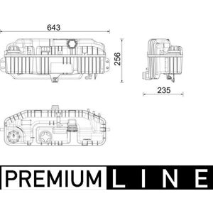Mahle Expansion Tank - 2-year warranty, Plastic, With lid Mahle Expansion Tank - 2-year warranty, Plastic, With lid