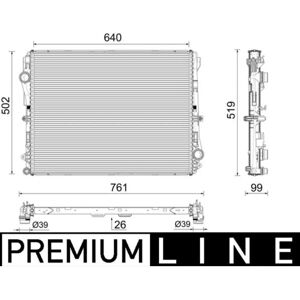 MAHLE CR 2604 000P Alumiininen jäähdytin - Jäähdytysjärjestelmä MAHLE CR 2604 000P Alumiininen jäähdytin - Jäähdytysjärjestelmä