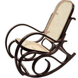 Sillón Retro Mecedora M41 Nogal HHG Sillón Retro Mecedora M41 Nogal HHG