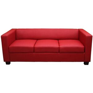 HHG Divano 3 Posti Stile Pelle - Lounge HHG Divano 3 Posti Stile Pelle - Lounge