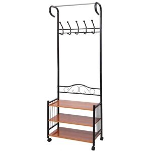Perchero de metal HHG Oshawa - Estante moderno negro Perchero de metal HHG Oshawa - Estante moderno negro