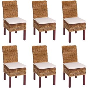 HHG - M69 - Brown - Banana leaf rattan - Sillas de comedor HHG - M69 - Brown - Banana leaf rattan - Sillas de comedor