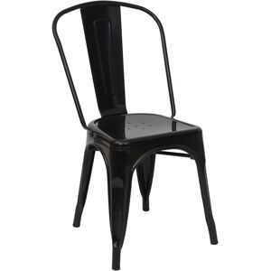 MENDLER - Chaise de bar HWC-A73 Empilable Métal Noir MENDLER - Chaise de bar HWC-A73 Empilable Métal Noir