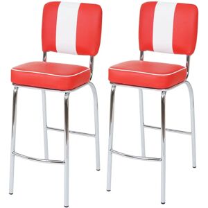 Tabourets de bar rétro Mendler Avellino - Lot de 2 Tabourets de bar rétro Mendler Avellino - Lot de 2