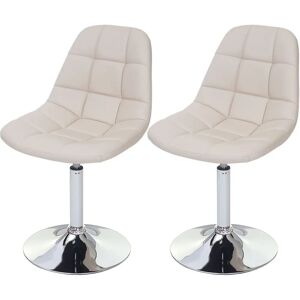 MENDLER Ensemble de 2 chaises modernes en ivoire - Chaises de salle à manger MENDLER Ensemble de 2 chaises modernes en ivoire - Chaises de salle à manger
