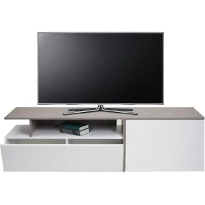 Mendler Meuble TV Moderne Gris et Blanc - 45x161x40cm Mendler Meuble TV Moderne Gris et Blanc - 45x161x40cm