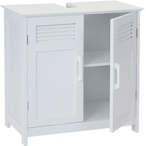Mendler Série HWC-A85 Salle de bain Bambou MDF Blanc - Mobilier de salle de bain Mendler Série HWC-A85 Salle de bain Bambou MDF Blanc - Mobilier de salle de bain