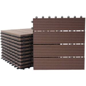 HHG - Baldosa WPC Ródano - café - 30x30 cm - Deck tile HHG - Baldosa WPC Ródano - café - 30x30 cm - Deck tile