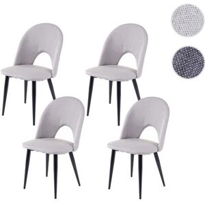 Chaises de salle à manger grises MENDLER - Lot de 4 Chaises de salle à manger grises MENDLER - Lot de 4
