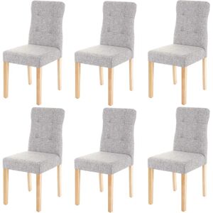MENDLER Ensemble de 6 Chaises de Salle à Manger Gris HWC-E58 MENDLER Ensemble de 6 Chaises de Salle à Manger Gris HWC-E58
