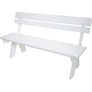 Banque de jardin Mendler HWC-L66 - Banc en bois, 148cm, Blanc - Publicité Banque de jardin Mendler HWC-L66 - Banc en bois, 148cm, Blanc - Publicité