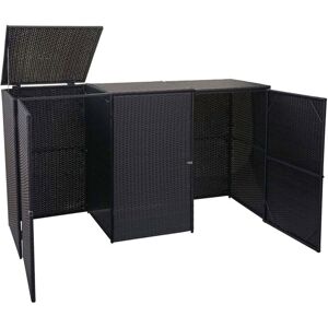 HHG 261 - 120L - polirattan - Cubo de basura HHG 261 - 120L - polirattan - Cubo de basura