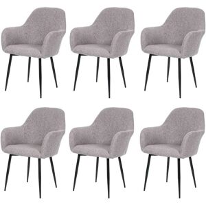 Sillas de comedor retro HHG Modelo 240 - 6 unidades Sillas de comedor retro HHG Modelo 240 - 6 unidades