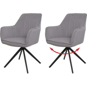 Chaise de salle à manger Mendler Gris Clair - Lot de 2 Chaise de salle à manger Mendler Gris Clair - Lot de 2