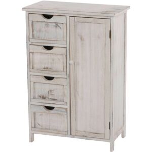 MENDLER Armoire Vintage Blanche HWC-D12 - Meuble MENDLER Armoire Vintage Blanche HWC-D12 - Meuble